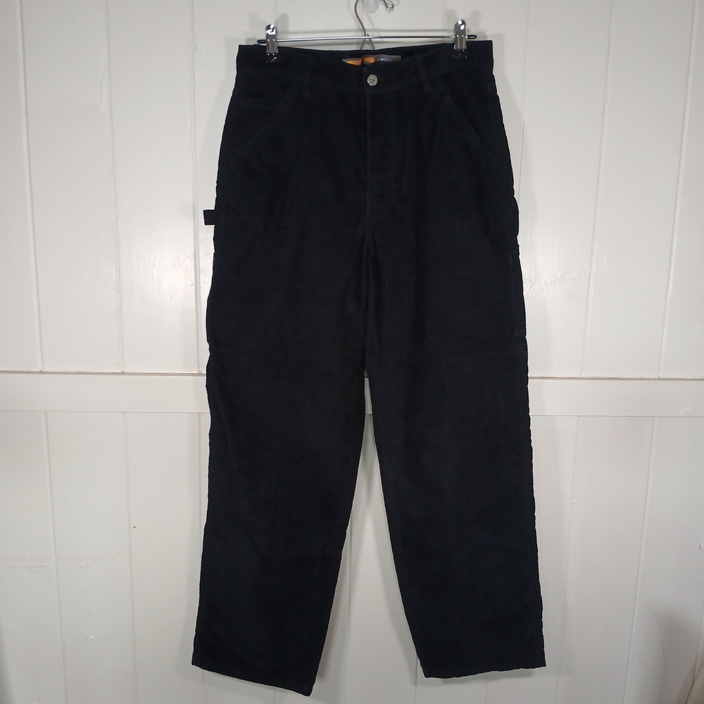 Levi's SilverTab Carpenter Pants Mens W33 (32" waist) Black Corduroy‎ Loose Fit